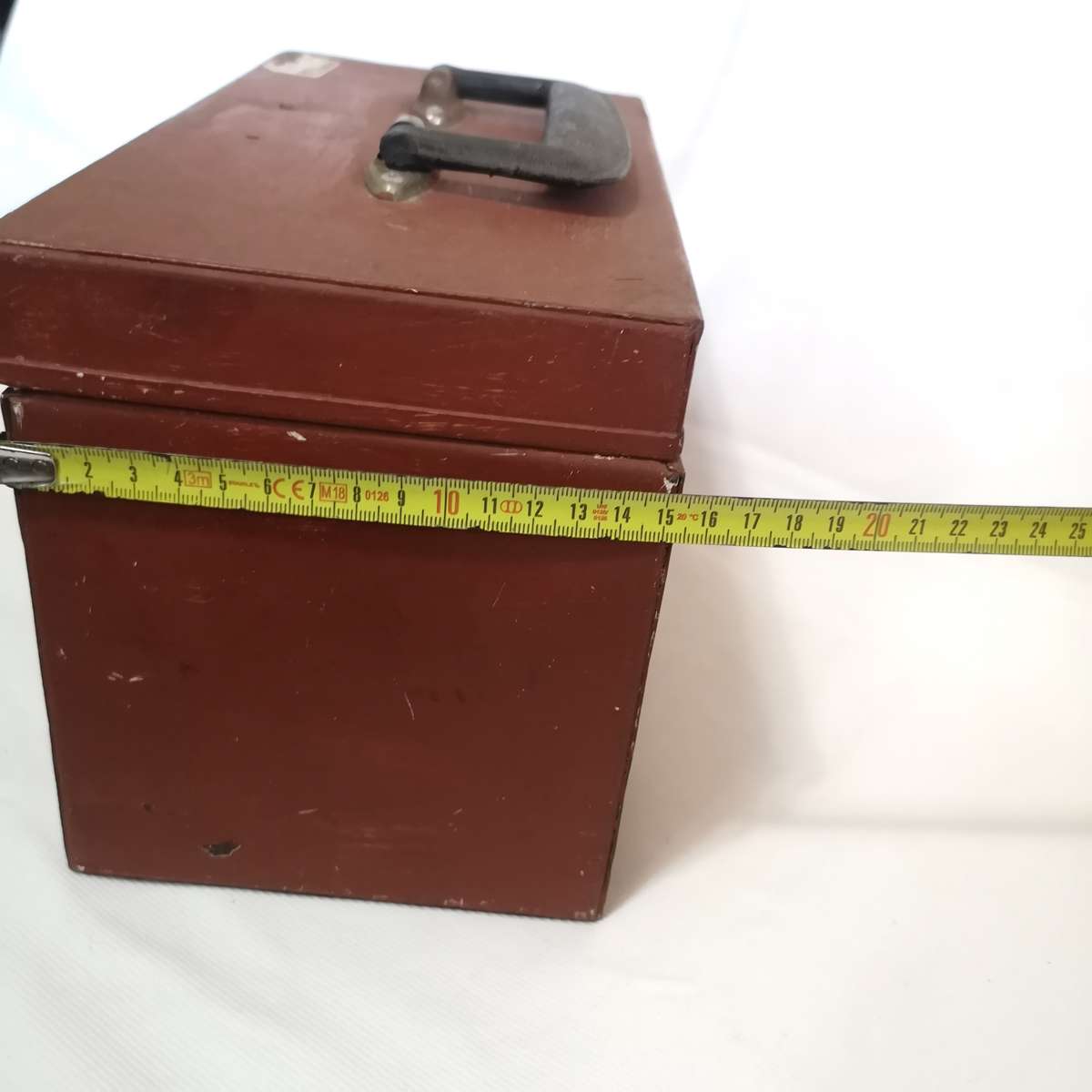 Vintage Red Metal Toolbox