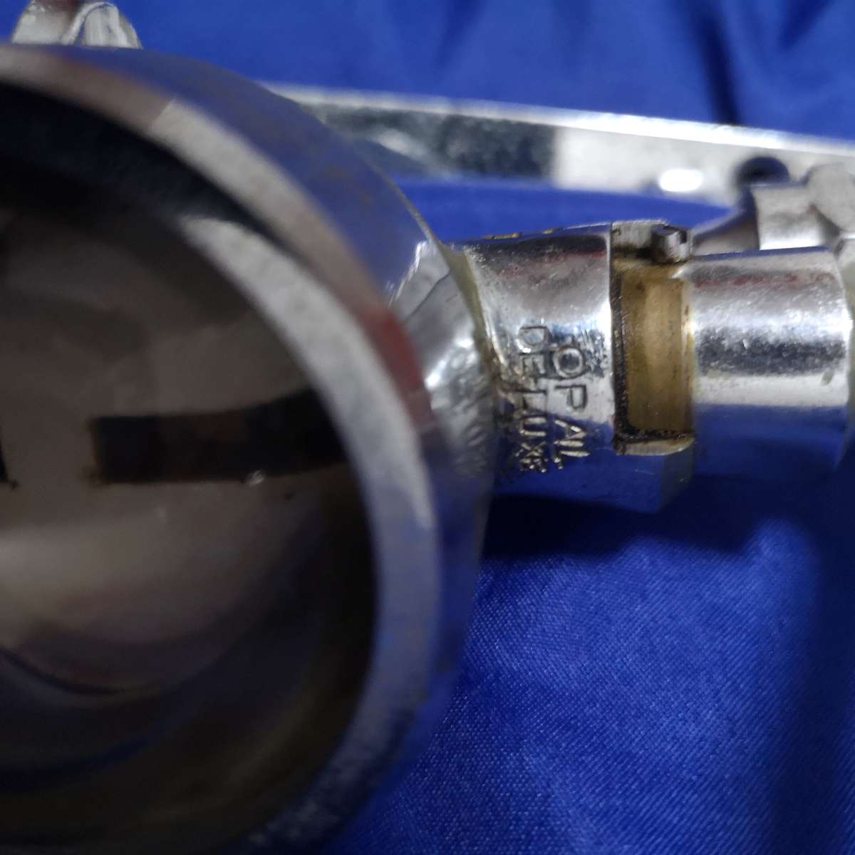 Vintage Bowkers Limited Sheffield Opal Deluxe Chrome Glass Bullseye Bar Optic- GILBEYS