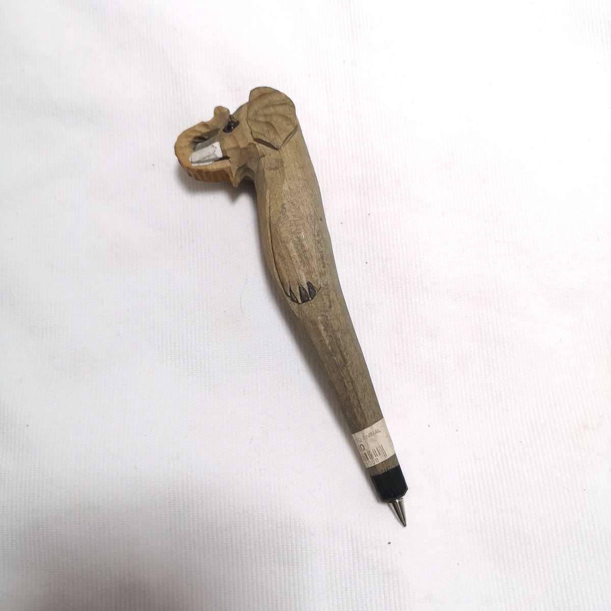 Vintage Hand Carved Wooden Elephant Writing Pen