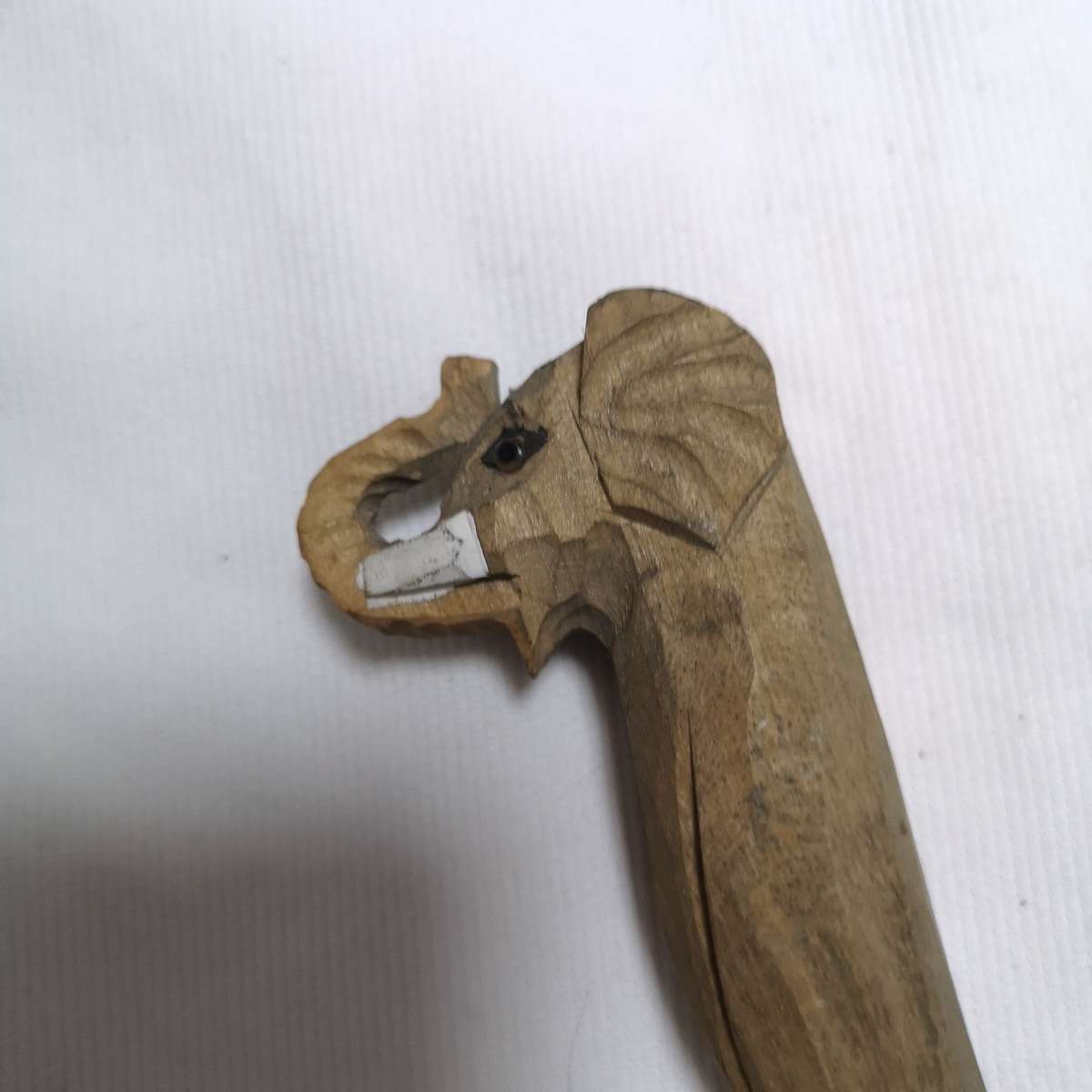 Vintage Hand Carved Wooden Elephant Writing Pen