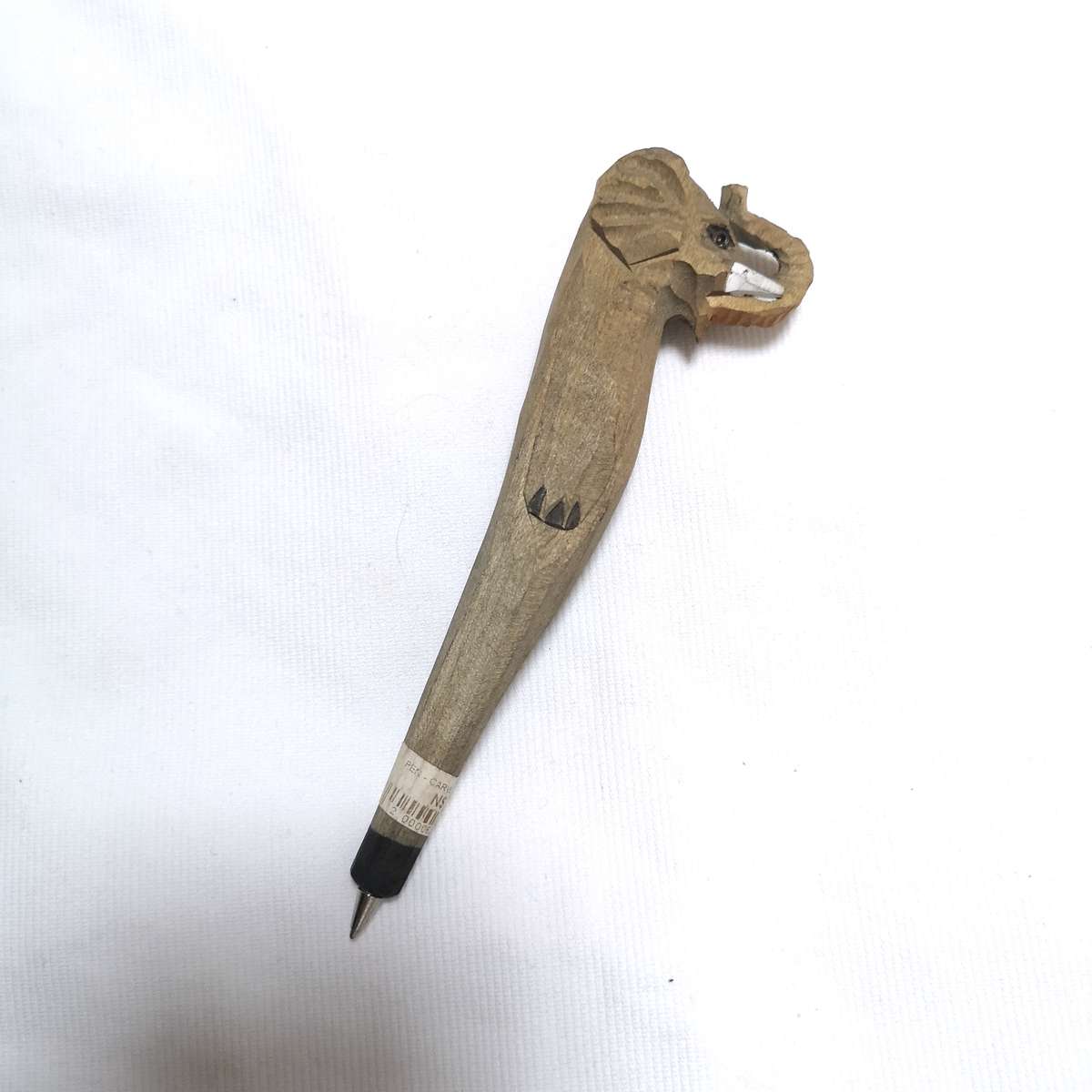 Vintage Hand Carved Wooden Elephant Writing Pen