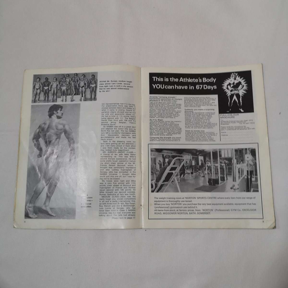 1971 HEALTH and STRENGTH bodybuilding muscle magazine NABBA GIRLS (UK)- Rare Vintage