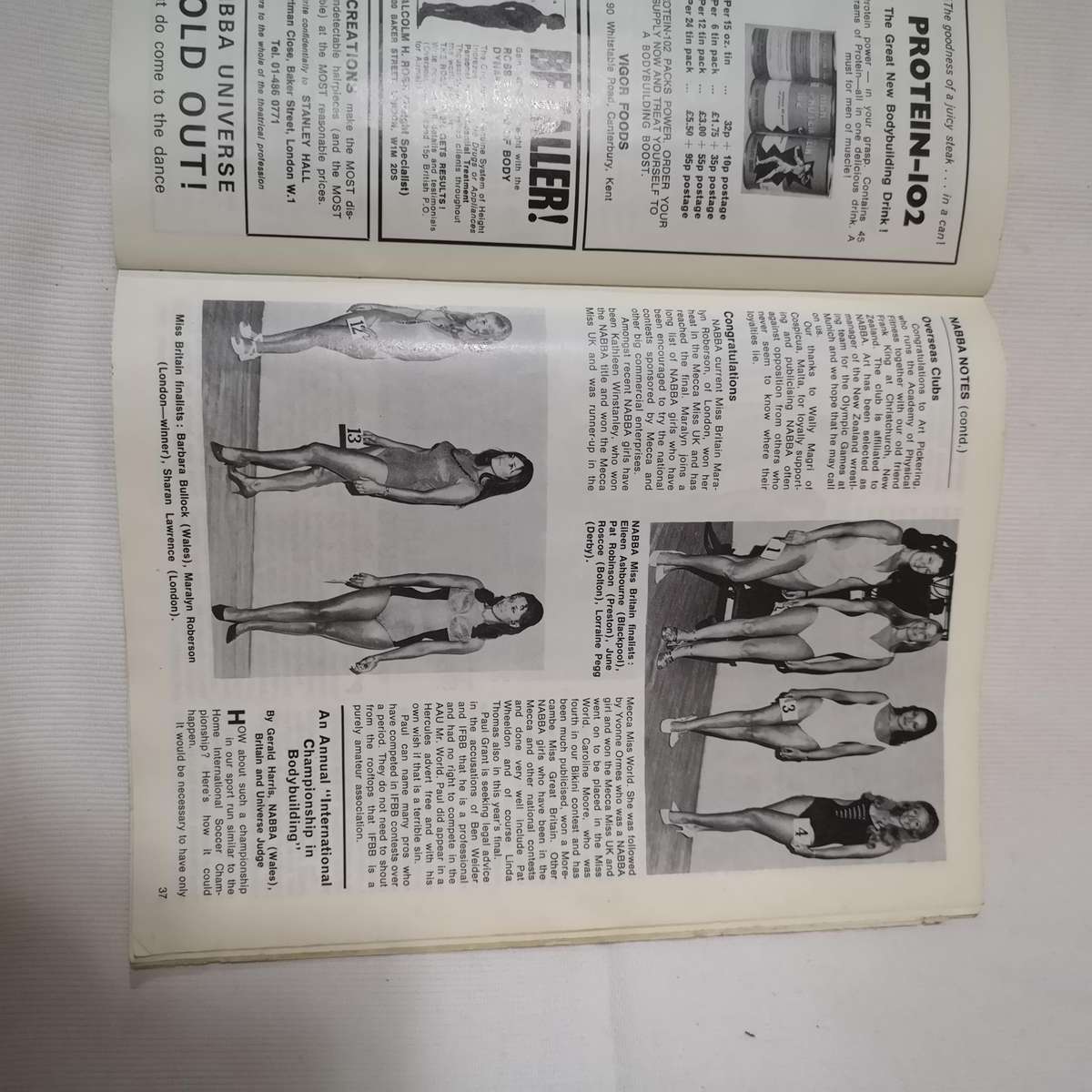 1971 HEALTH and STRENGTH bodybuilding muscle magazine NABBA GIRLS (UK)- Rare Vintage