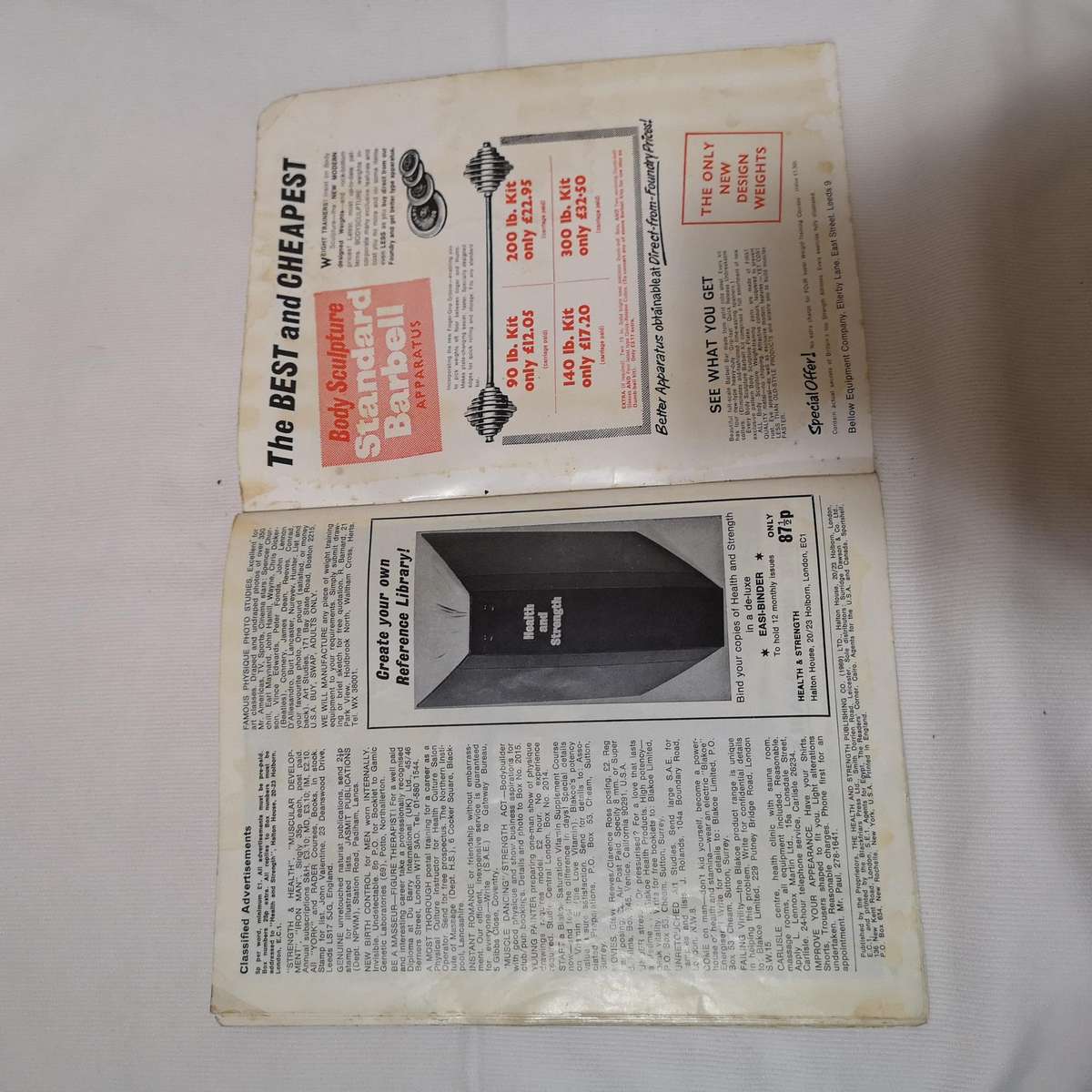 1971 HEALTH and STRENGTH bodybuilding muscle magazine NABBA GIRLS (UK)- Rare Vintage