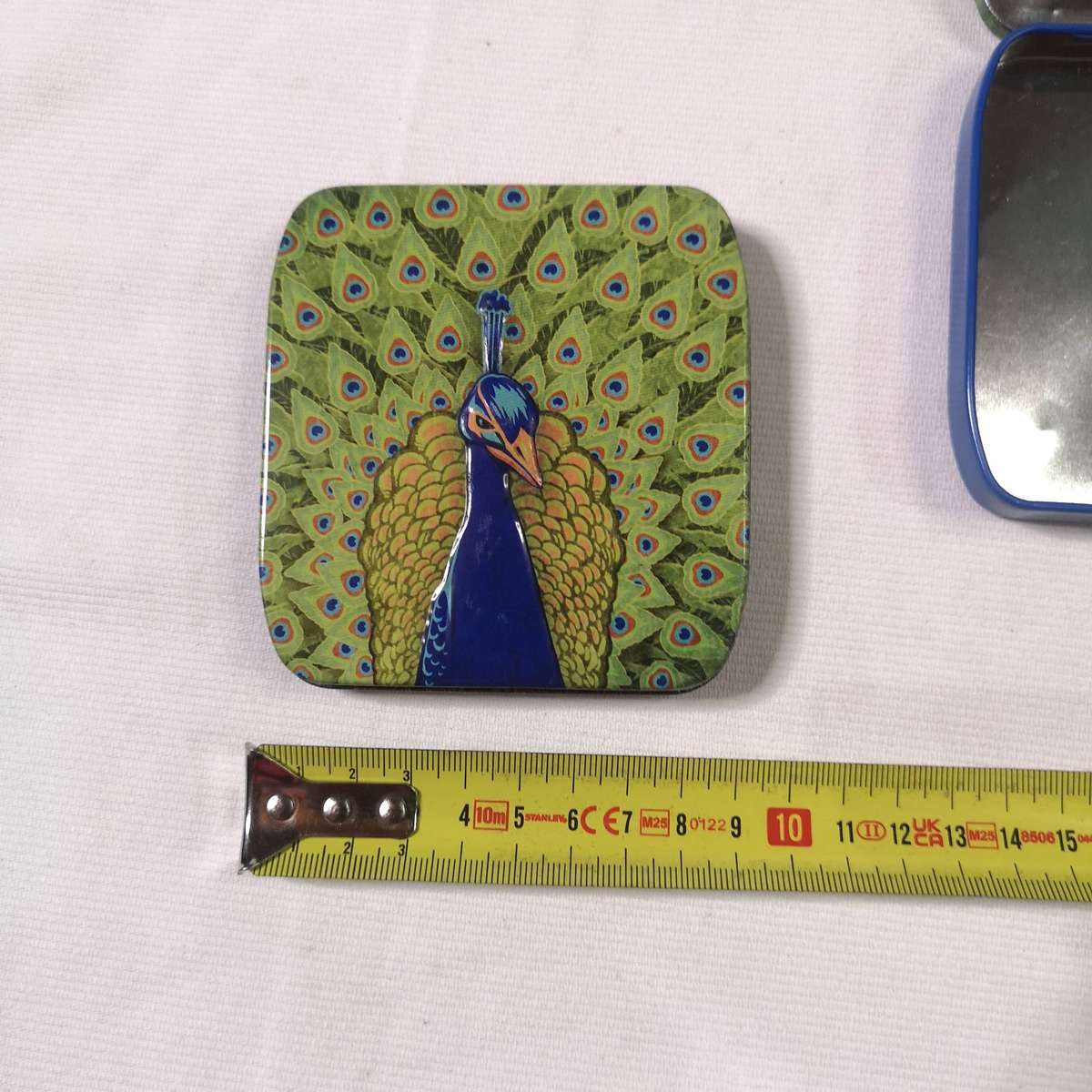 "Lifestyle" Tampon Storage Tin for Handbag- Beautiful Peacock Design. 2 tins