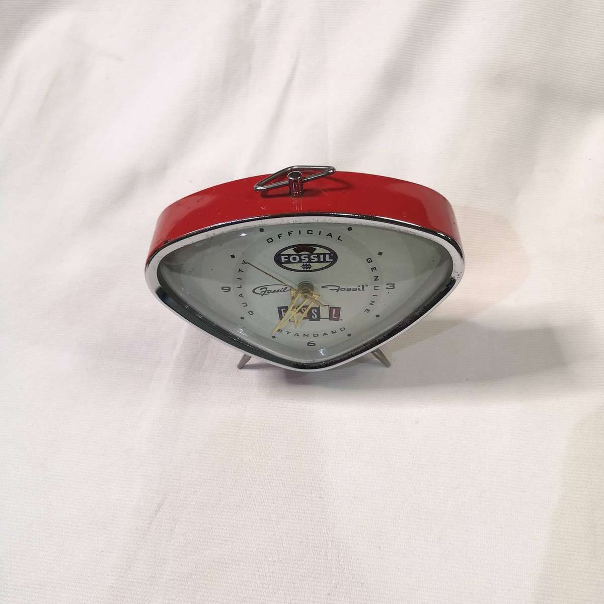 RARE Futuristic Fossil American Classic Wind Up Alarm Clock