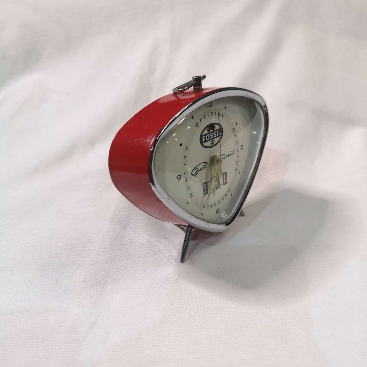 RARE Futuristic Fossil American Classic Wind Up Alarm Clock