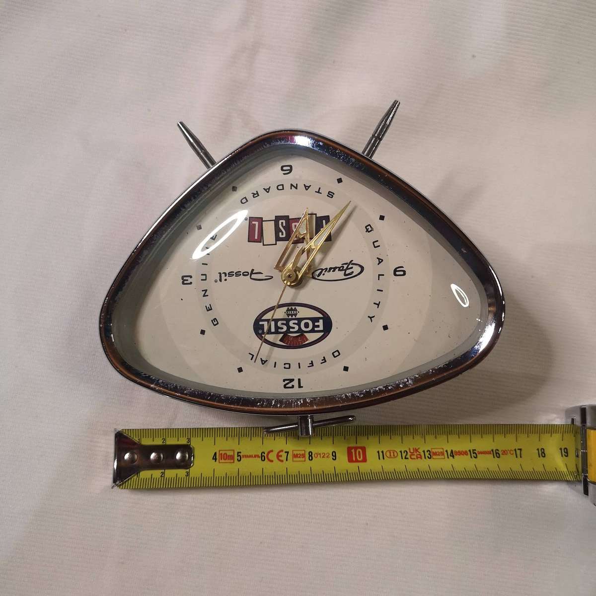 RARE Futuristic Fossil American Classic Wind Up Alarm Clock