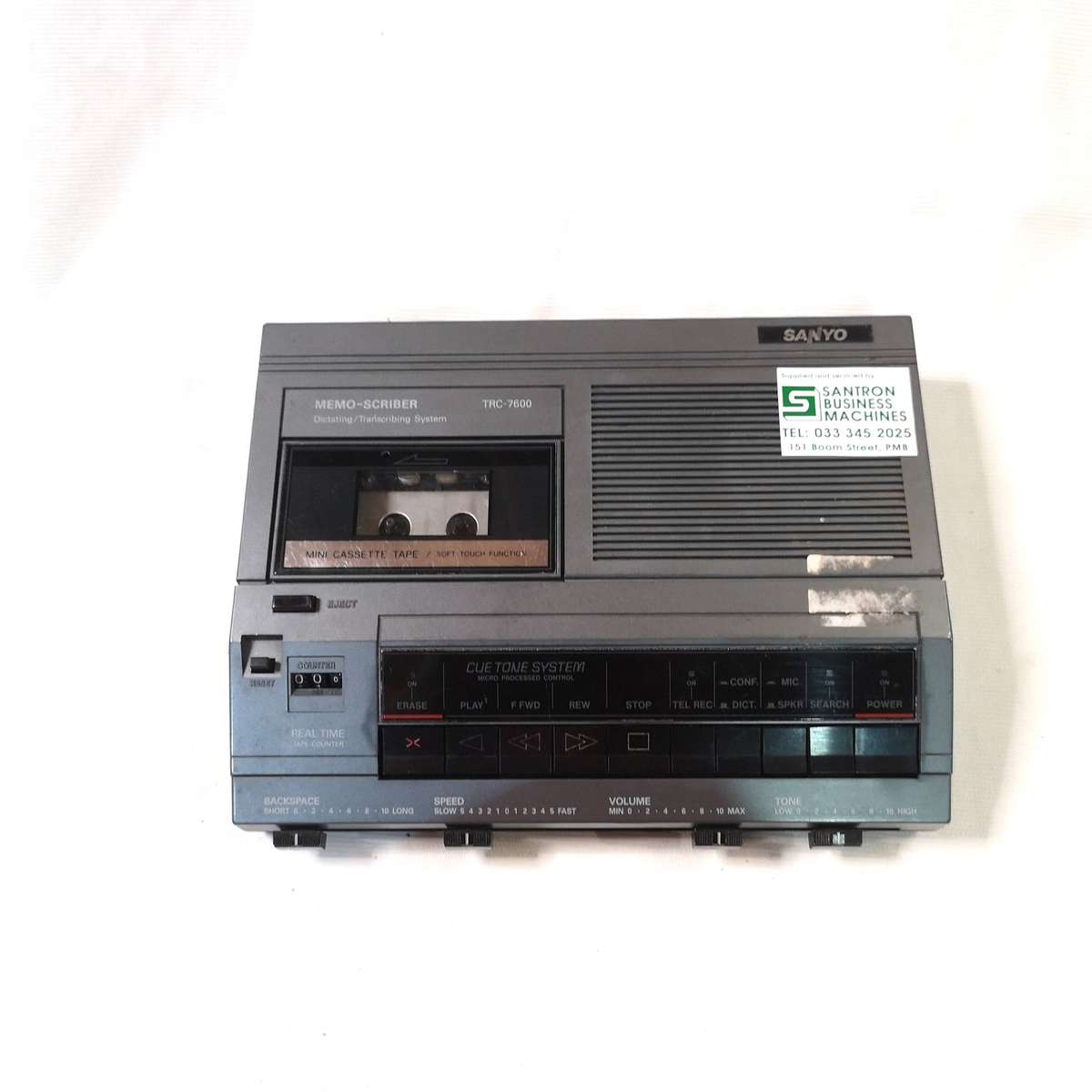 VINTAGE SANYO TRC-7600 MEMO-SCRIBER DICTAPHONE/TRANSCRIBING SYSTEM untested