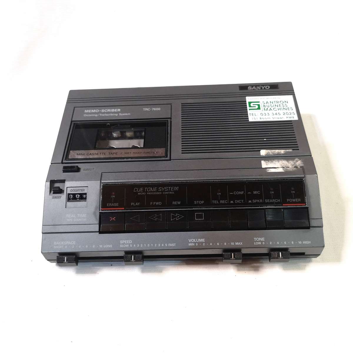 VINTAGE SANYO TRC-7600 MEMO-SCRIBER DICTAPHONE/TRANSCRIBING SYSTEM untested
