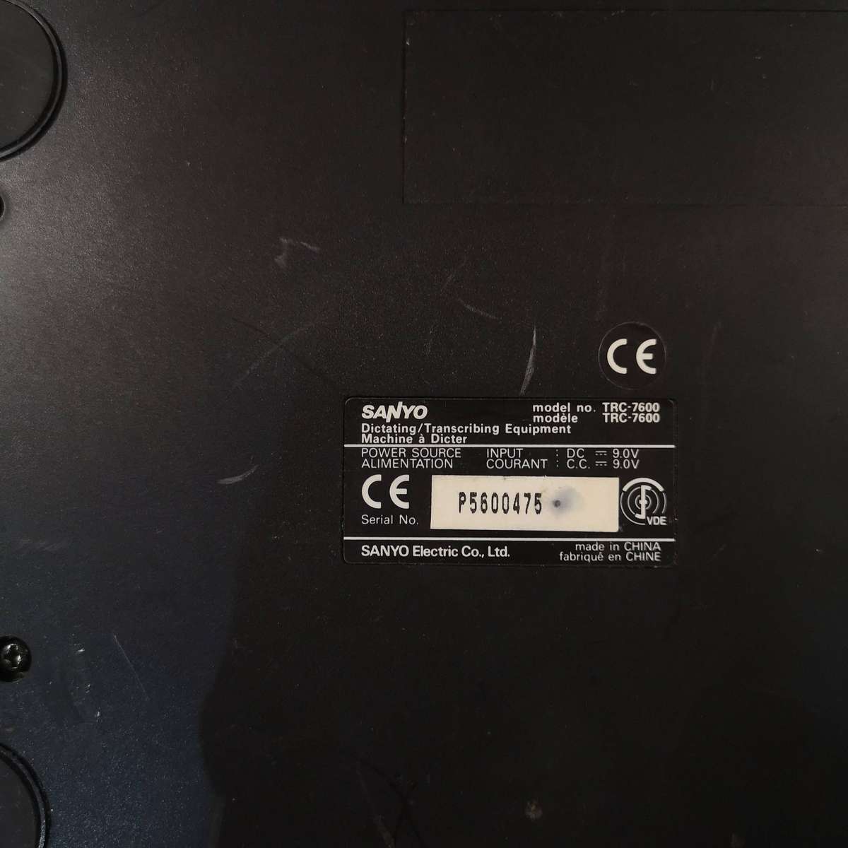 VINTAGE SANYO TRC-7600 MEMO-SCRIBER DICTAPHONE/TRANSCRIBING SYSTEM untested