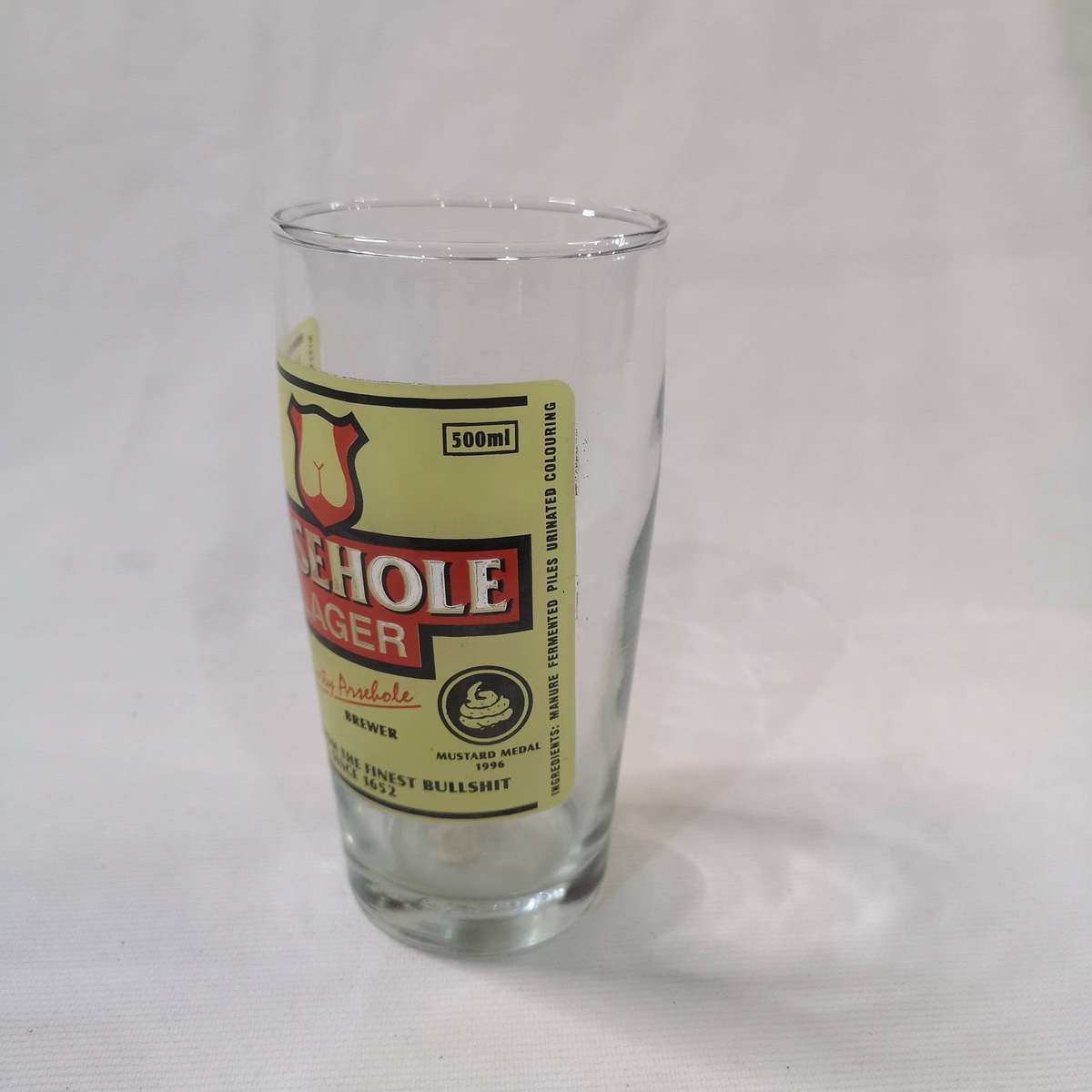 A##hole Larger Parody Beer Glass- Vintage