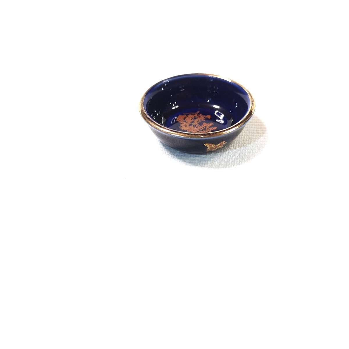 Limoges Cobalt Blue Miniature Bowl Made in FRANCE