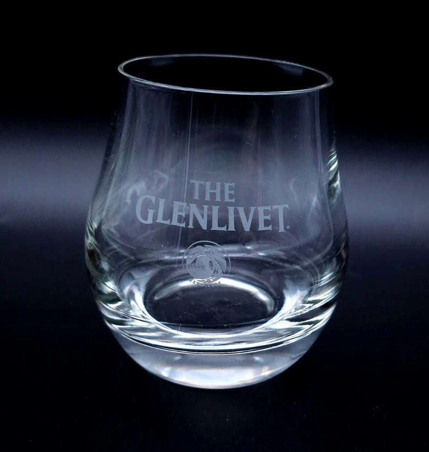 THE GLENLIVET Scotch Whiskey Tulip Sniffer Glass w/ Heavy Base- set of 2