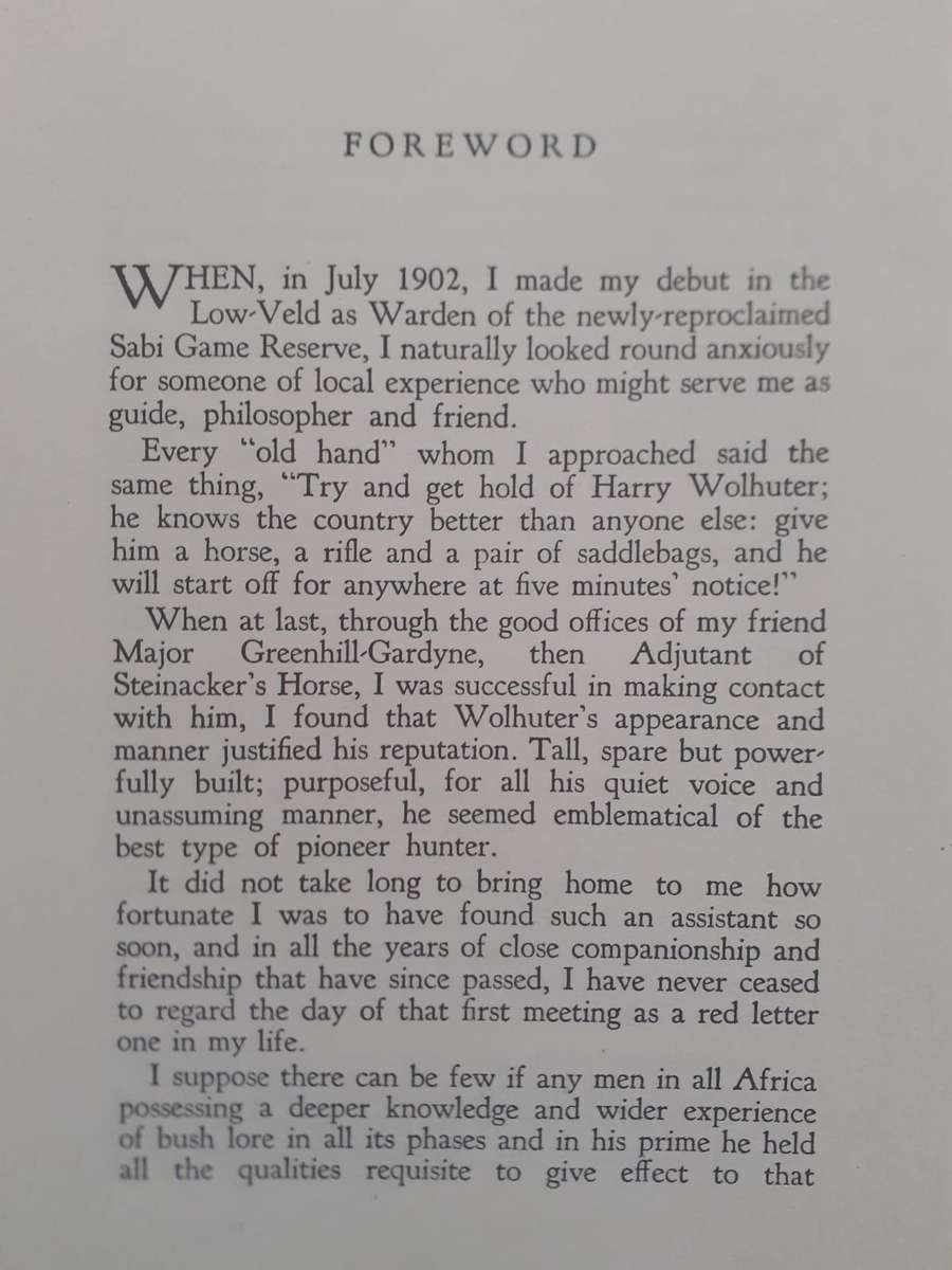 Memories of a Game Ranger ~ Harry Wolhuter