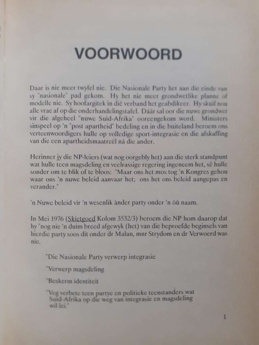 Noodlottige Hervorming ~ Dr A P Treurnicht