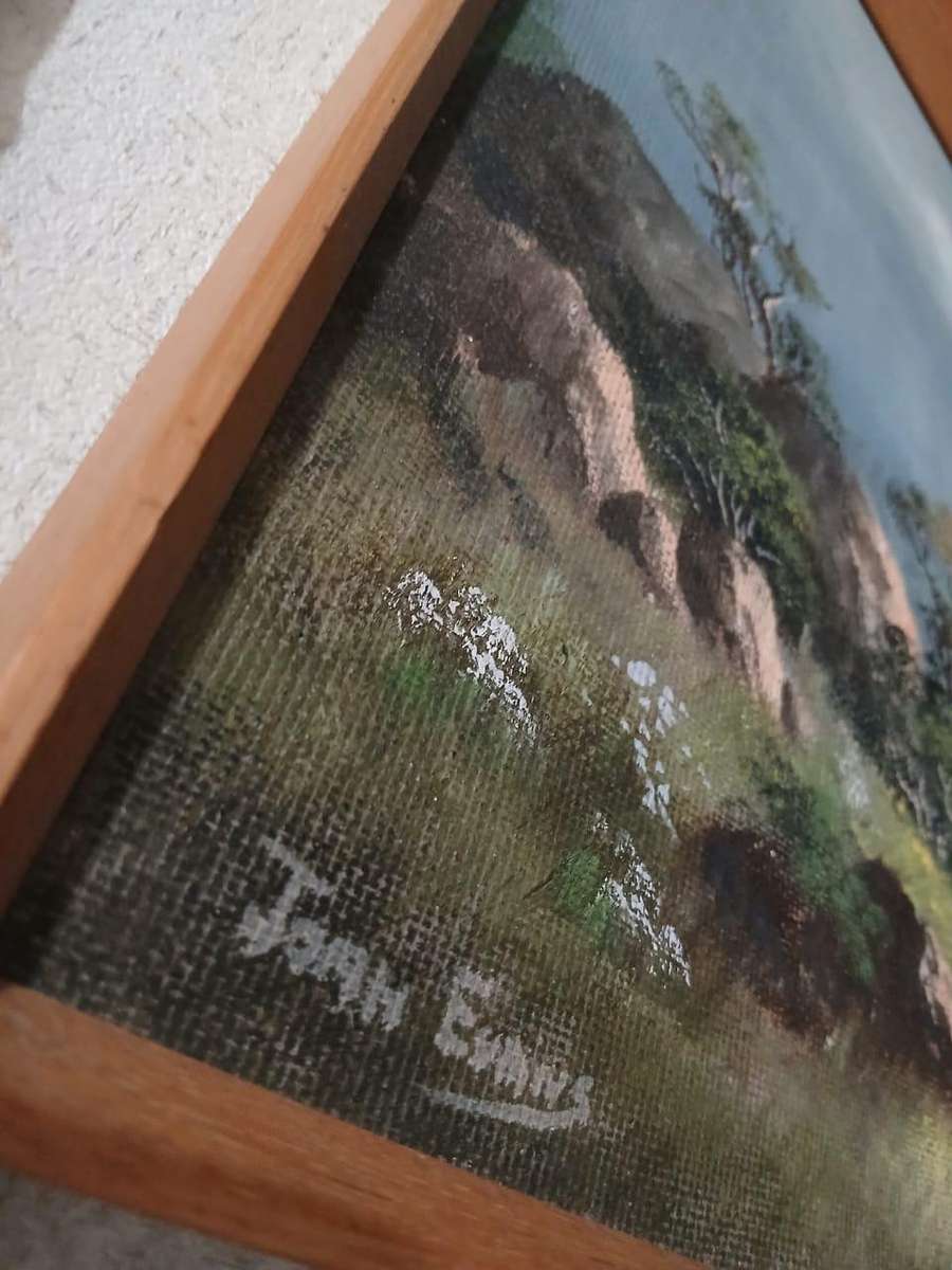 Joan Evans Signed Oil Painting  Framed Original Landscape