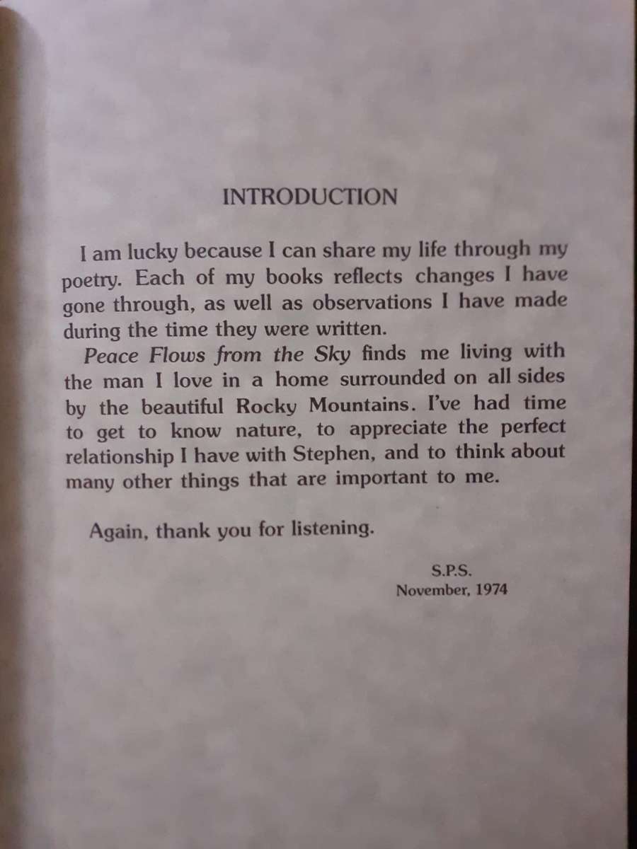 Peace Flows from the Sky ~ Susan Polis Schutz