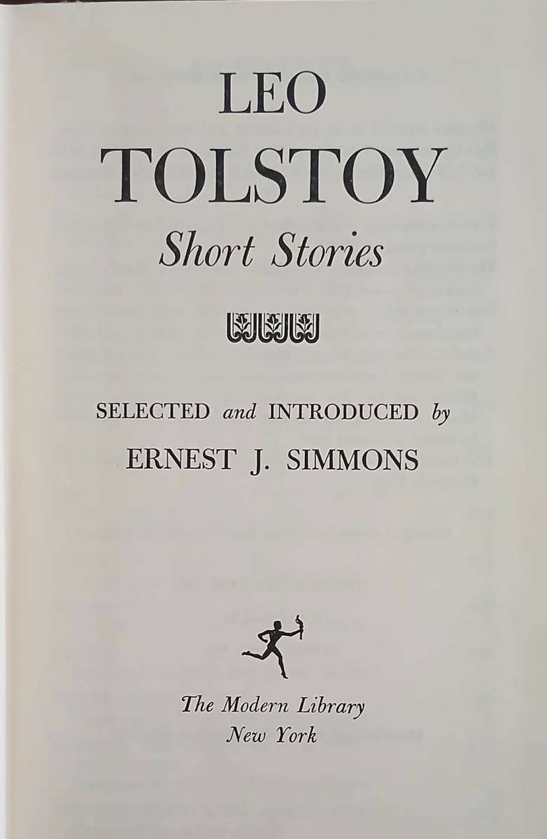 Short Stories ~ Leo Tolstoy - The Modern Library