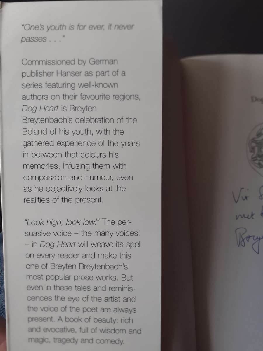 (signed) Dog Heart ~ Breyten Breytenbach
