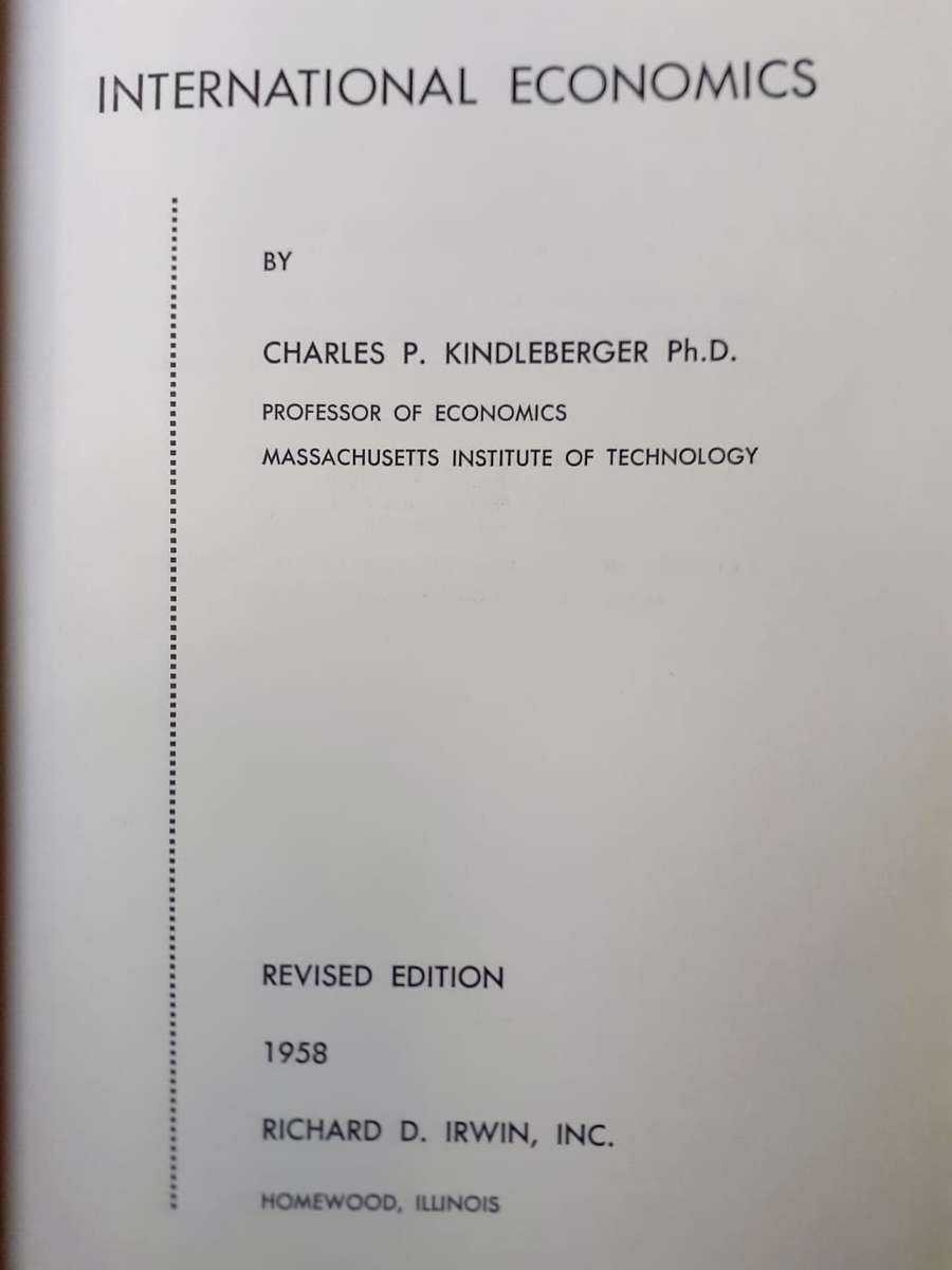 International Economics ~ Charles P Kindleberger
