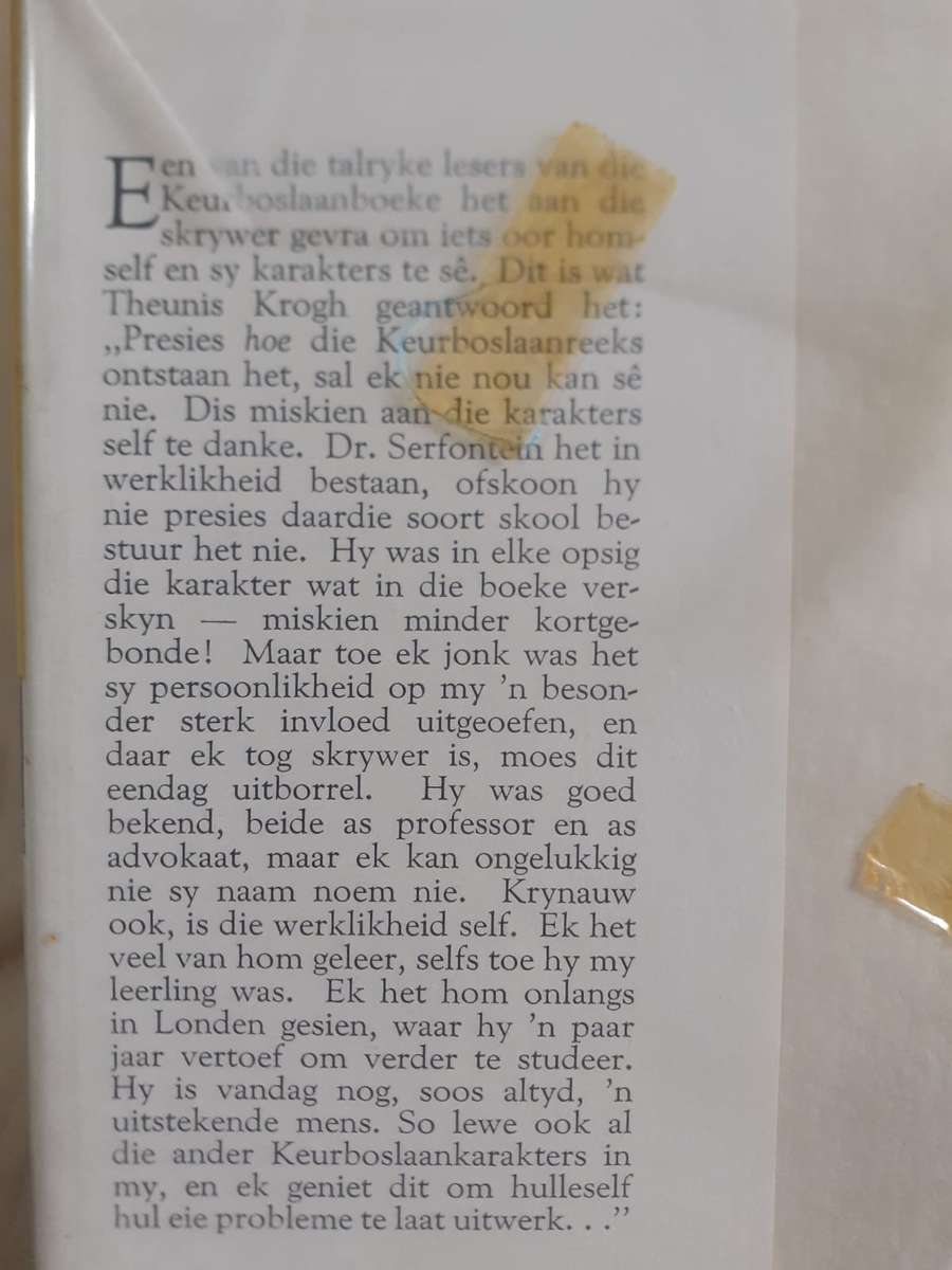 Jong Dr. Serfontein ~ Theunis Krogh