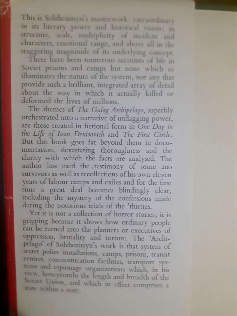 The Gulag Archipelago 1 & 2 ~ Alexander Solzhenitsyn