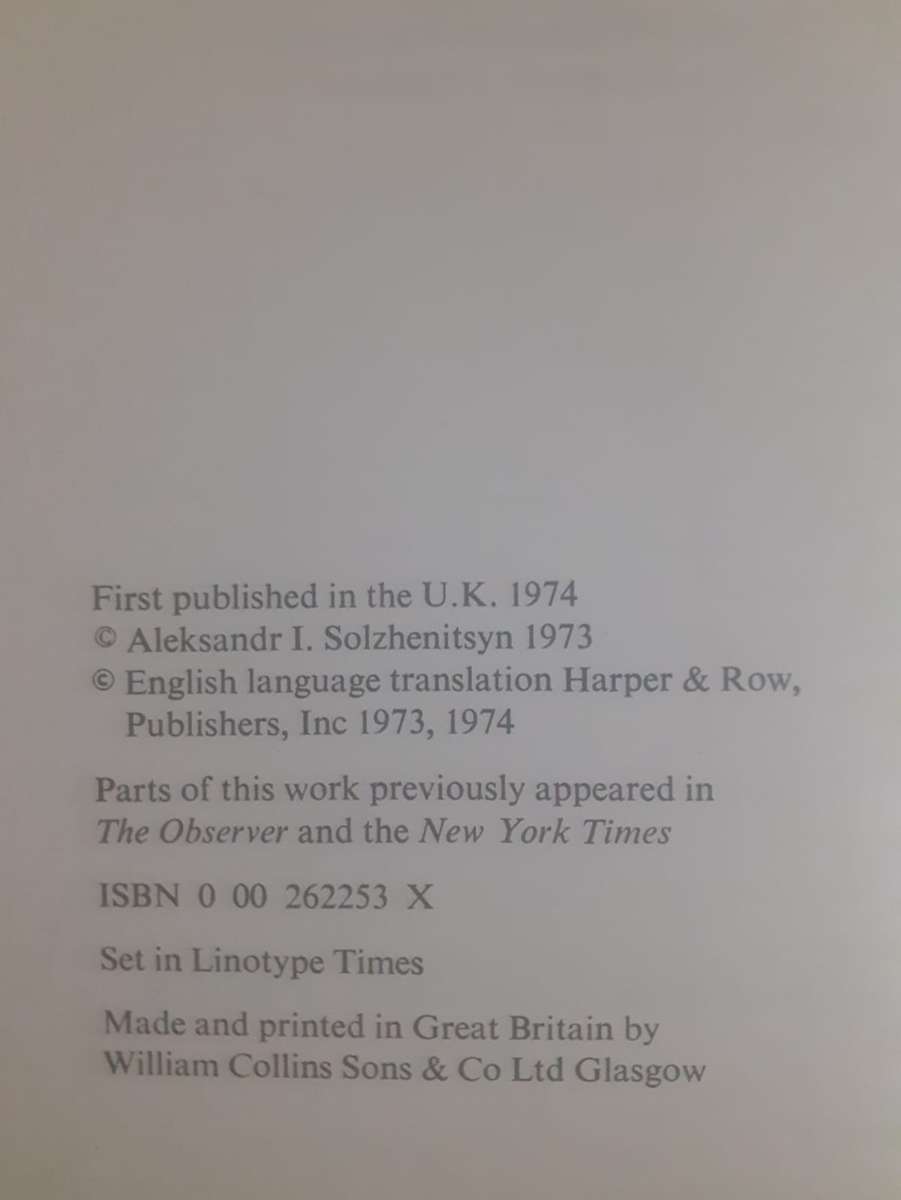 The Gulag Archipelago 1 & 2 ~ Alexander Solzhenitsyn