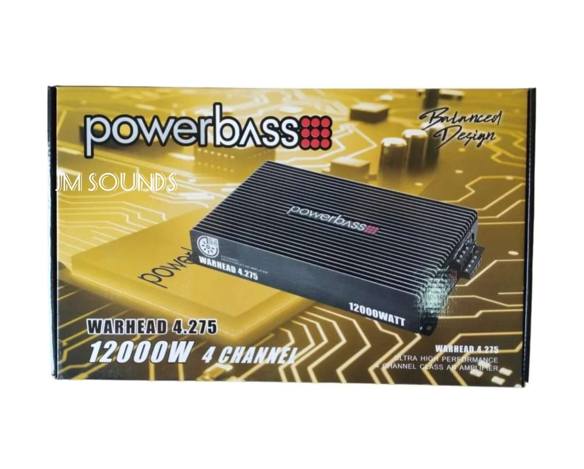 Powerbass WARHEAD 4.275 12000w 4channel amplifier