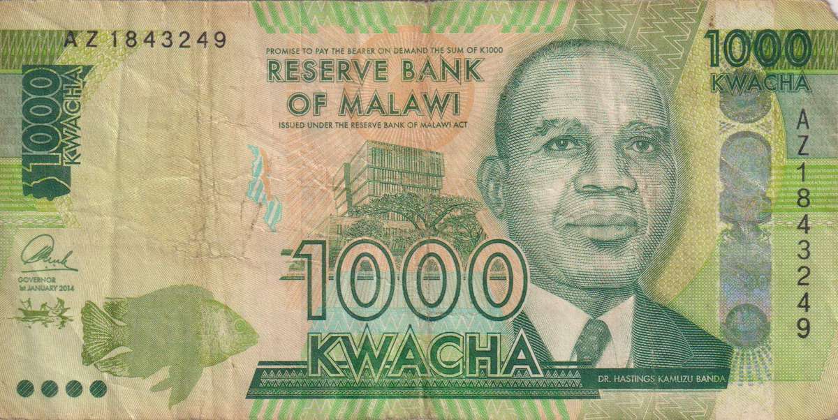 MALAWI 1000 KWACHA 2014 P67  F