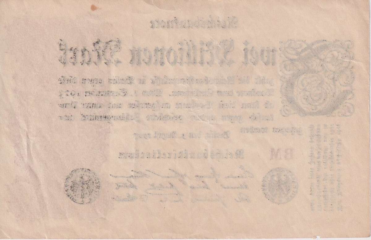 Germany 2 MILLION Mark 1923 P104  VF GRID WATERMARK