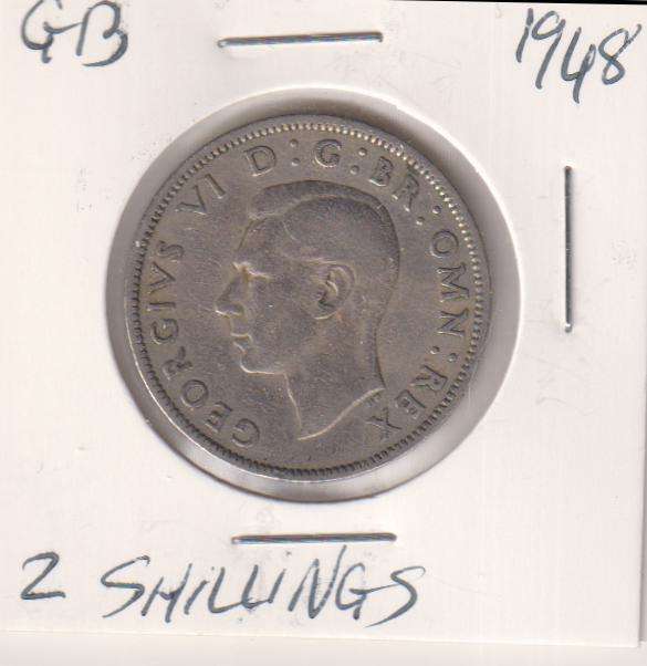 GREAT BRITAIN 2 SHILLINGS 1948 IN COIN FLIP