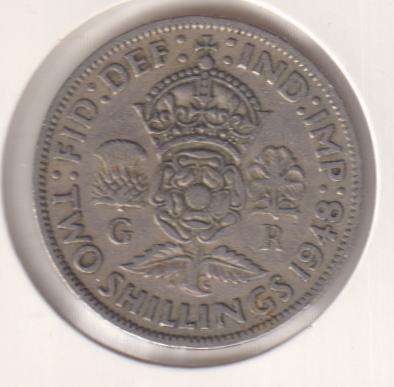 GREAT BRITAIN 2 SHILLINGS 1948 IN COIN FLIP