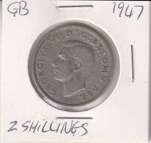 GREAT BRITAIN 2 SHILLINGS 1947 IN COIN FLIP