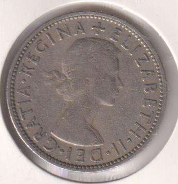 GREAT BRITAIN 2 SHILLINGS 1957 IN COIN FLIP