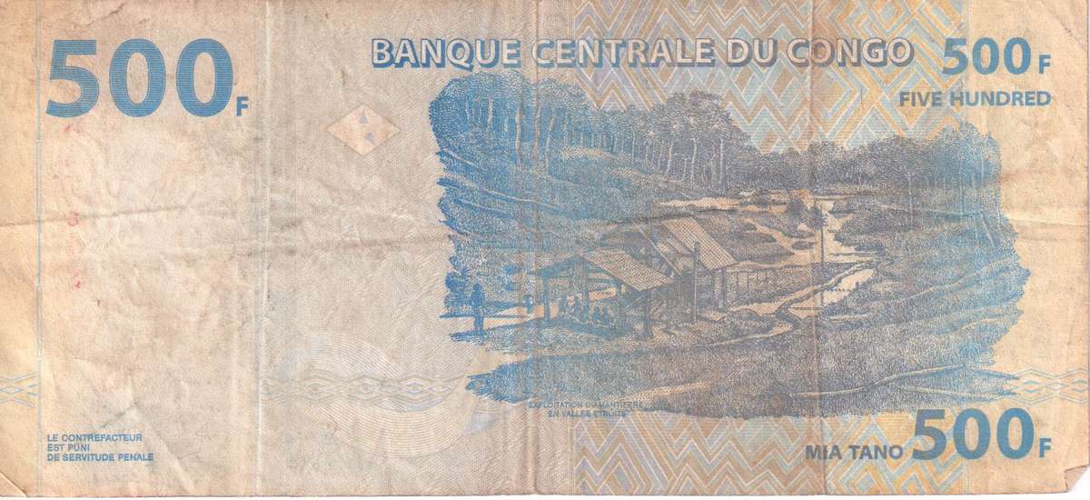 Congo Democratic Republic 500 Francs 2002 P-96 VF