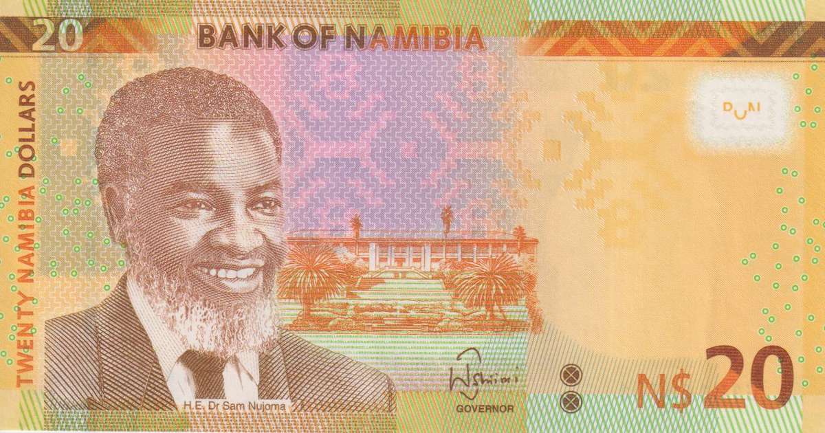 NAMIBIA 20 DOLLARS 2018 P7  XF
