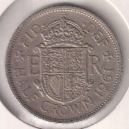 GREAT BRITAIN HALF CROWN 1961 IN COIN FLIP