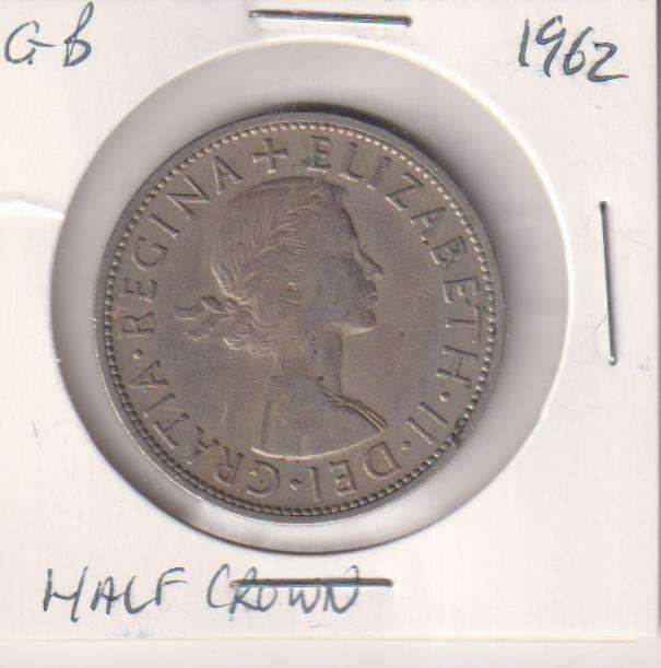 GREAT BRITAIN HALF CROWN 1962 IN COIN FLIP