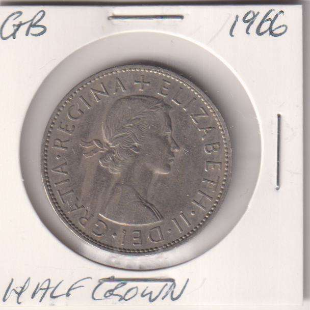GREAT BRITAIN HALF CROWN 1966  IN COIN FLIP