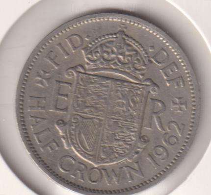 GREAT BRITAIN HALF CROWN 1962 IN COIN FLIP