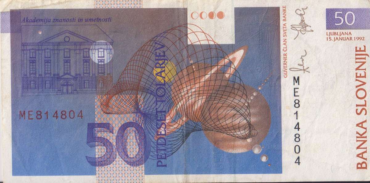 SLOVENIA 50 TOLARJEV P13 1992 VF