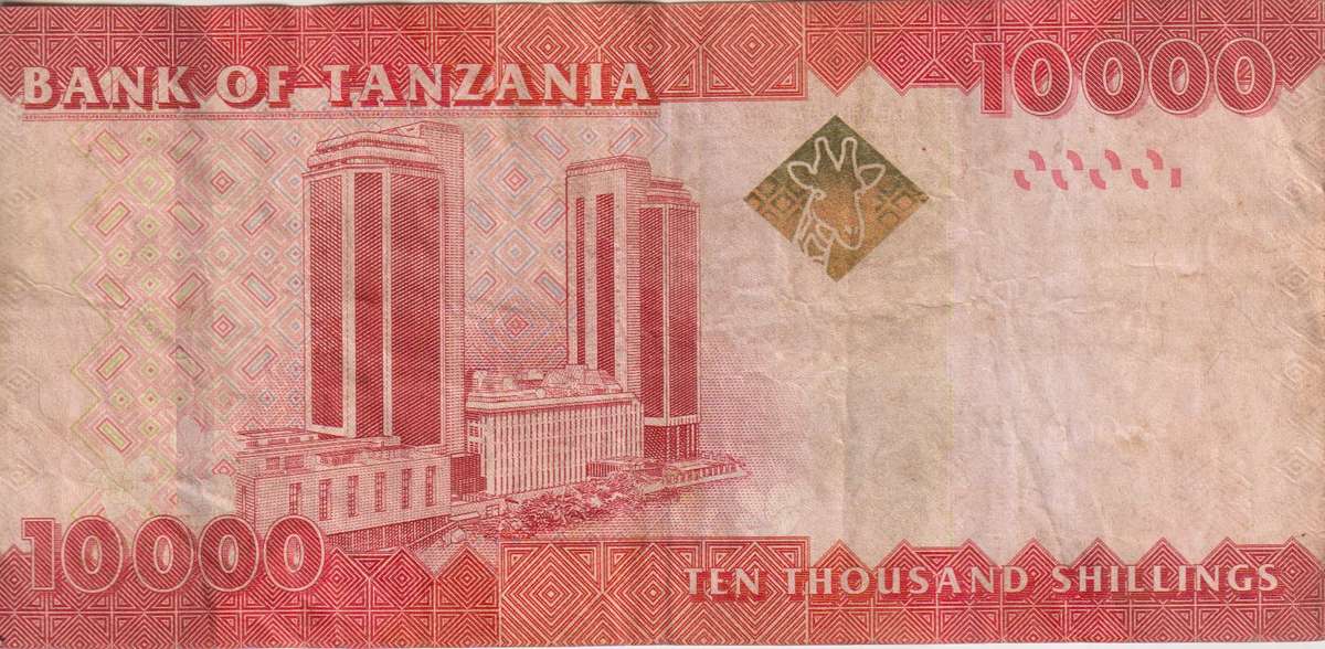 TANZANIA 10,000 SHILLINGS 2010-15 P44 VF