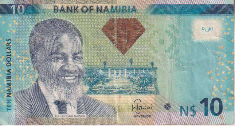 NAMIBIA 10 DOLLARS 2012 P11a VF