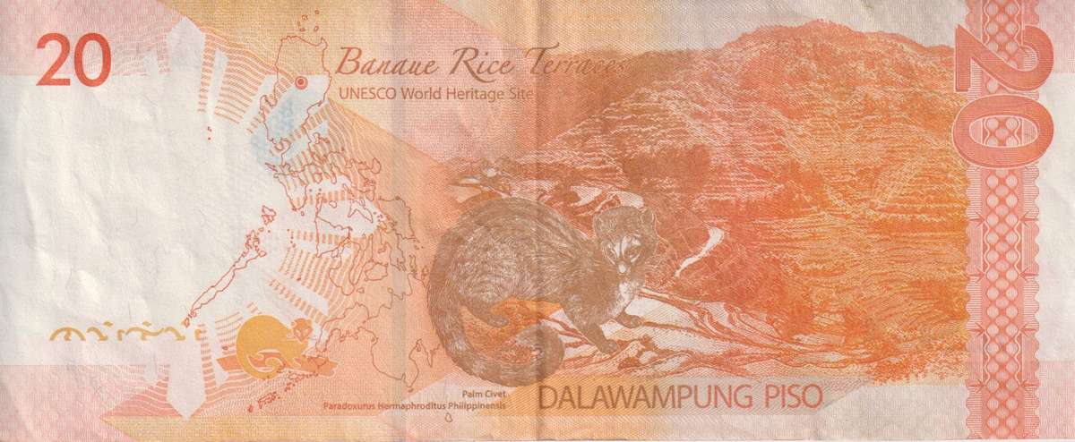 PHILIPPINES 20 PISO 2014 P206 VF