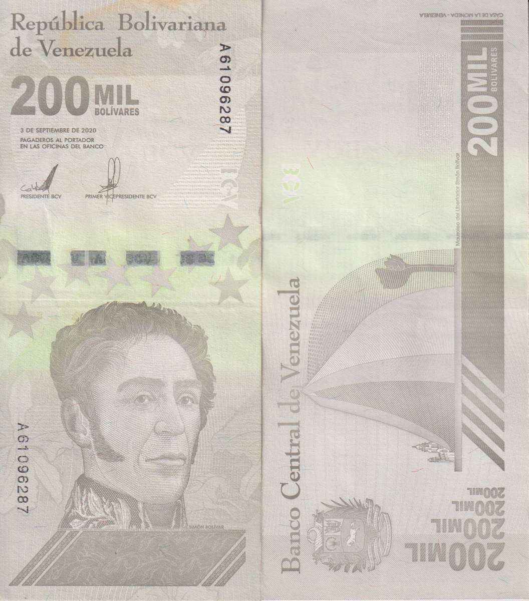 Venezuela 200,000 Bolivar Soberano 2020 P112 XF