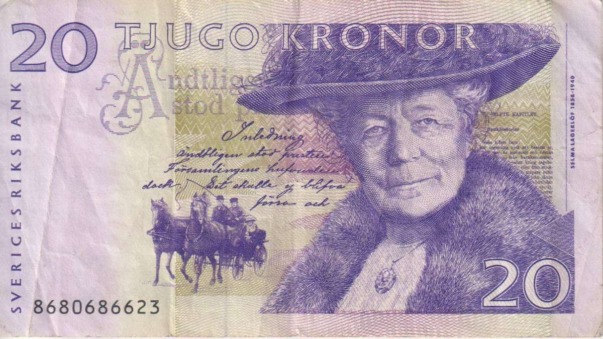 Sweden, 20 Kronor  1991  P-61  VF