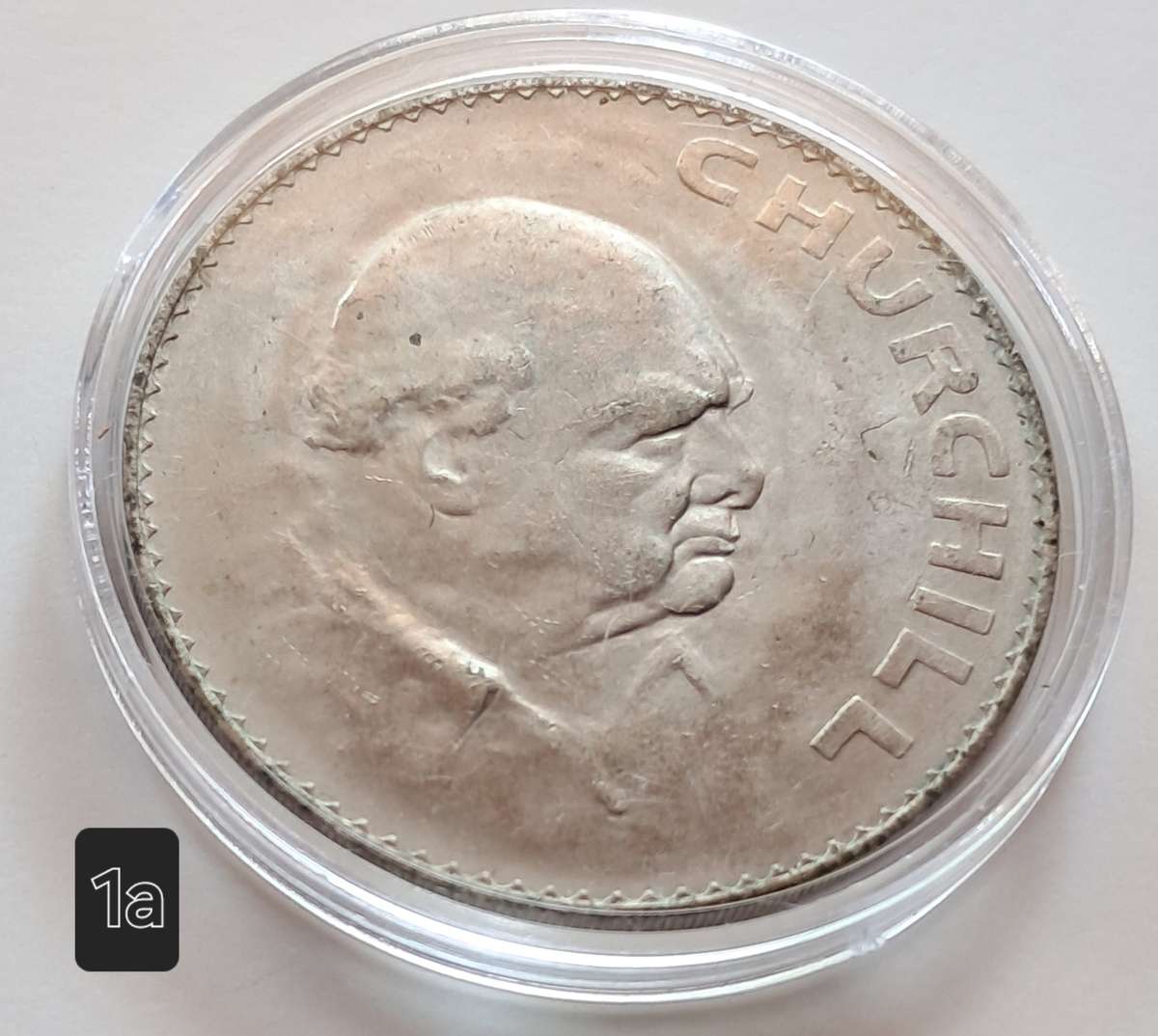 UNITED KINGDOM 1 CROWN Elizabeth II (Death of Sir Winston Churchill) 1965