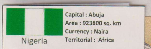 NIGERIA 5, 20 NAIRA 2018, 2022 P34. P38  UNC with country information sticker