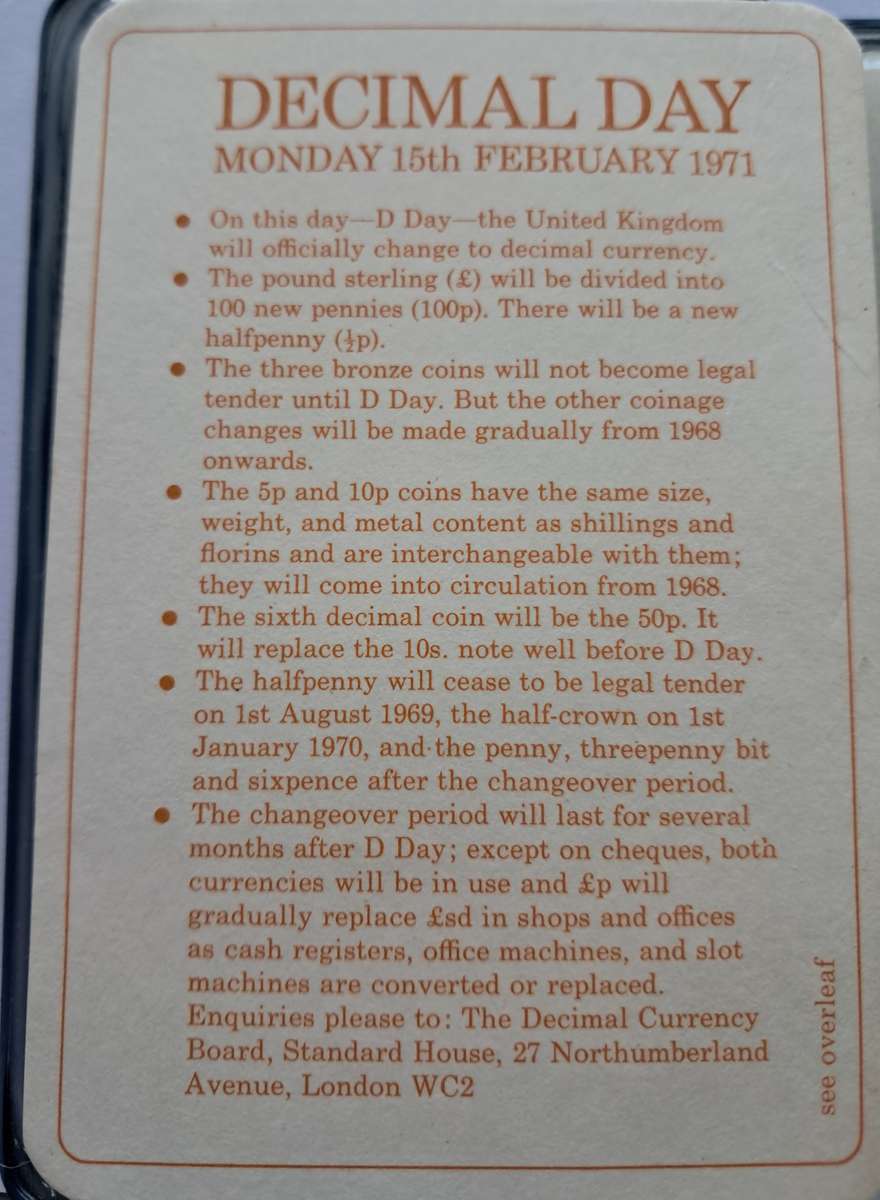 BRITAIN'S FIRST DECIMAL COINS IN BOOKLET - 1971